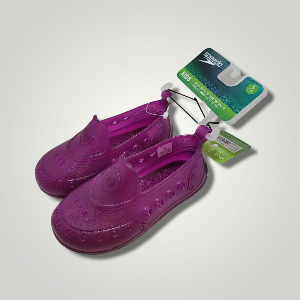 Speedo Jelly Water Shoes Toddler Girls Size Small 5-6 Pink Slip on New